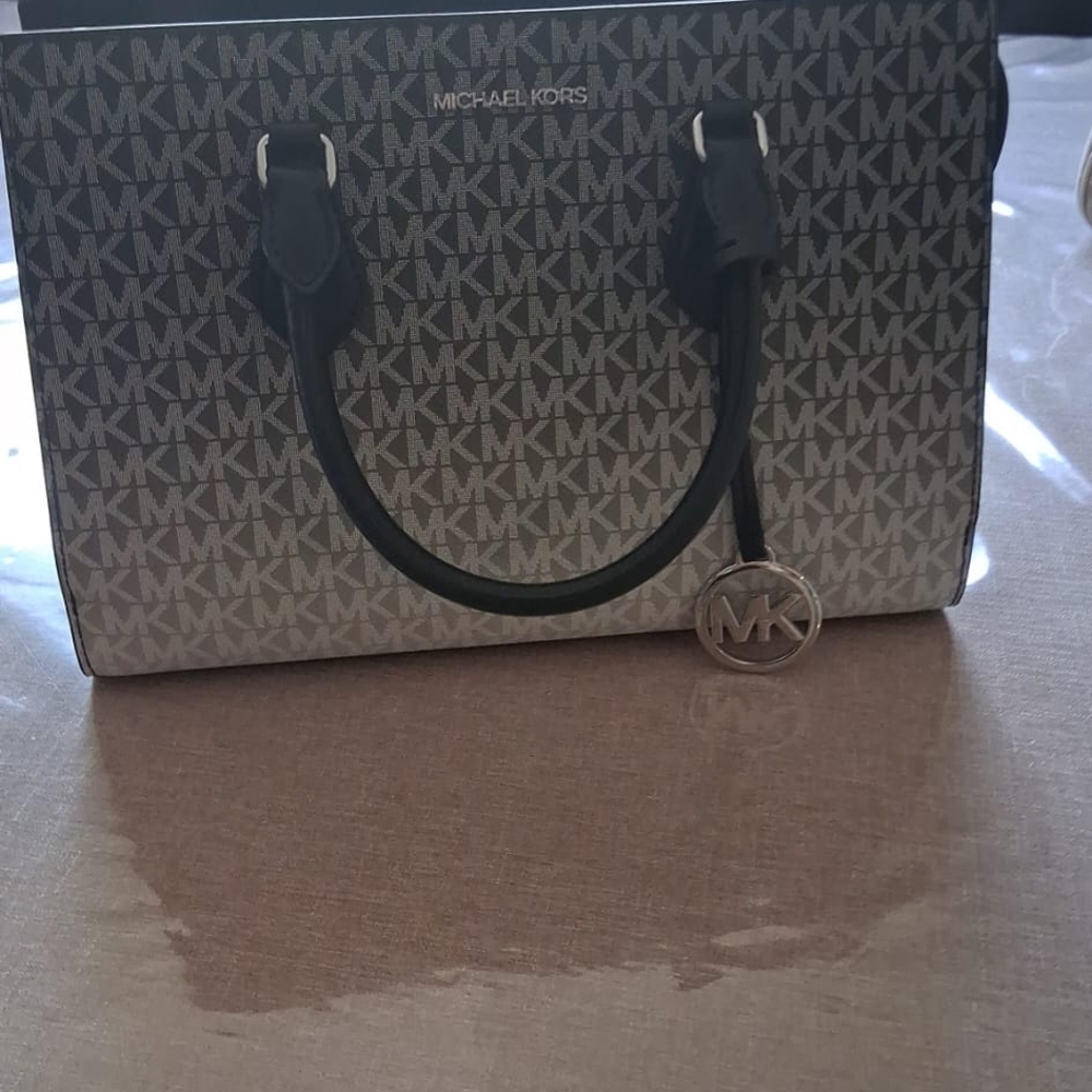 Michael Kors Gray and Black Satchel